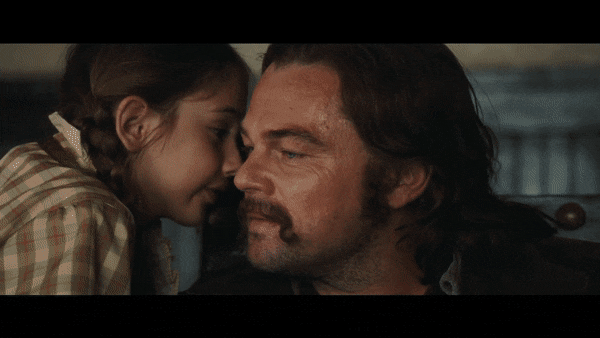 Animated gif showing Leo DiCaprio in a scene from Once Upon a Time in Hollywood saying, Thank you, very emotionally.